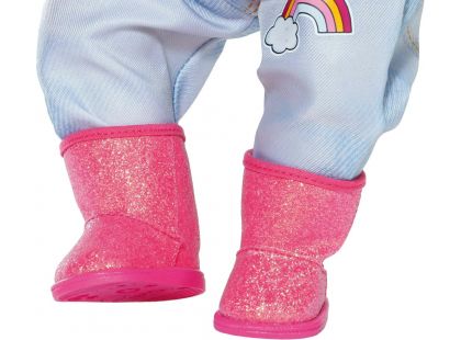 Baby Born Zimní sedmimílové boty růžové