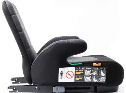 BabyAuto DOKA iFIX 125-150, podsedák se sklopnými zády, black grey flame