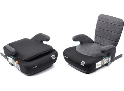 BabyAuto DOKA iFIX 125-150, podsedák se sklopnými zády, black grey flame