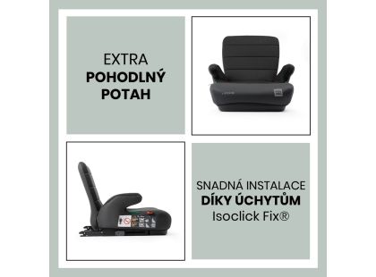 BabyAuto DOKA iFIX 125-150, podsedák se sklopnými zády, black grey