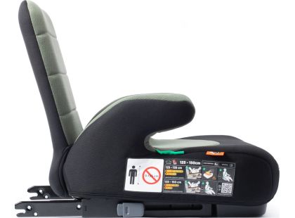 BabyAuto DOKA iFIX 125-150, podsedák se sklopnými zády, black olive green