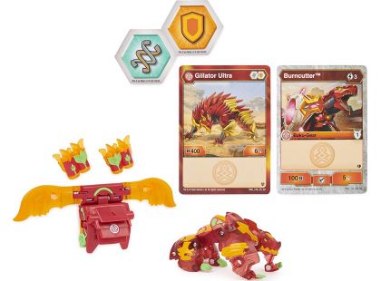 Bakugan bojovník s přídavnou výstrojí s2 Gillator Ultra Baku Gear červený