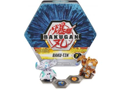 Bakugan Plechový Box s exkluzivním Bakuganem S3 modrý