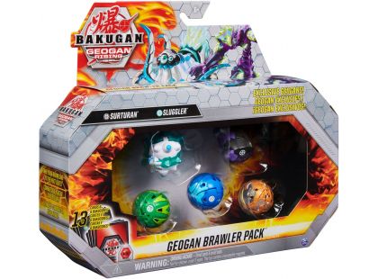 Bakugan sada 2ks Geogan a 3ks Bakugan S3 Surturan - Sluggler - II. Jakost