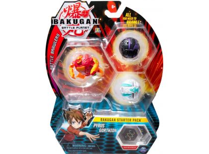 Bakugan startovací sada 3 ks Pyrus Gorthion