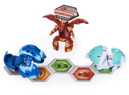 Bakugan startovací sada 3ks s2 Dragonoid,Hydorous,Cycloid
