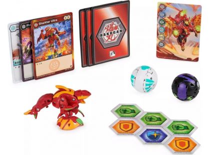 Bakugan Startovací sada 3ks S3 Sharktar Ultra Red