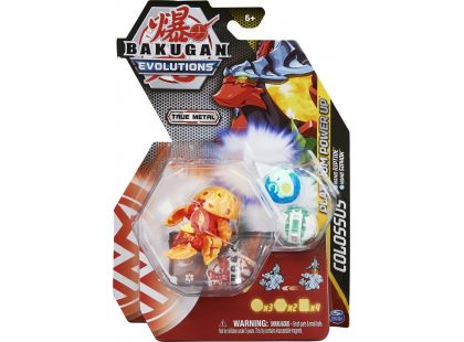 Bakugan Trojbalení s True Metal figurkou S4 Colossus Red