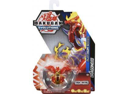 Bakugan True Metal figurky červený drak S4