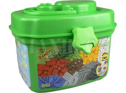 Banbao 8485 Základní kostky 660 dílků v plastovém boxu - Zelená