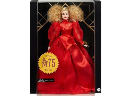 Barbie 75. výročí Mattelu panenka běloška