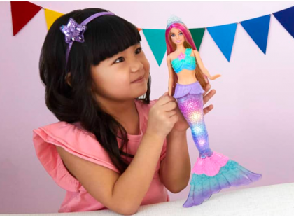 Barbie blikající mořská panna blondýnka - Poškozený obal