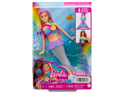 Barbie blikající mořská panna blondýnka - Poškozený obal