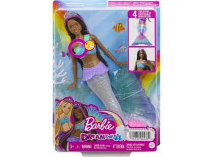 Barbie blikající mořská panna brunetka