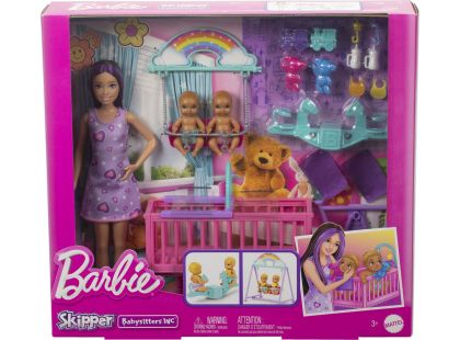 Barbie Skipper Chůva s dvojčaty herní set