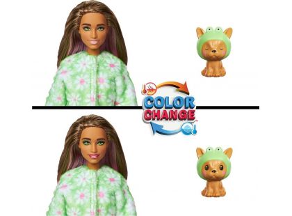 Barbie Cutie Reveal Barbie v kostýmu Pejsek v zeleném kostýmu Žabičky