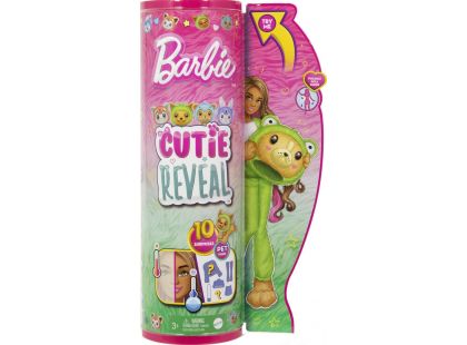 Barbie Cutie Reveal Barbie v kostýmu Pejsek v zeleném kostýmu Žabičky