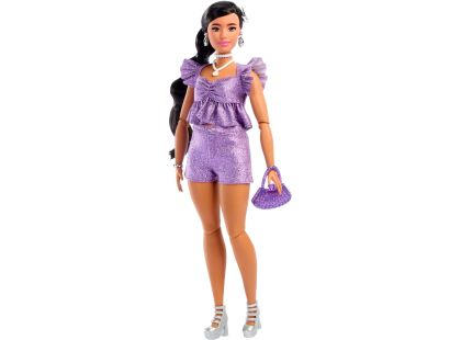 Barbie Deluxe modelka - fialové kraťasy