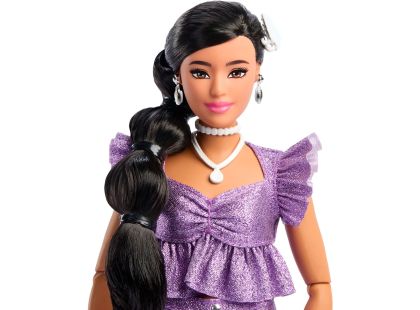 Barbie Deluxe modelka - fialové kraťasy