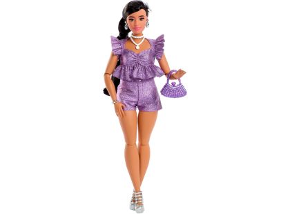 Barbie Deluxe modelka - fialové kraťasy