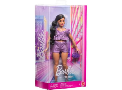 Barbie Deluxe modelka - fialové kraťasy