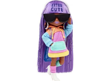 Barbie Extra Minis fialové vlasy