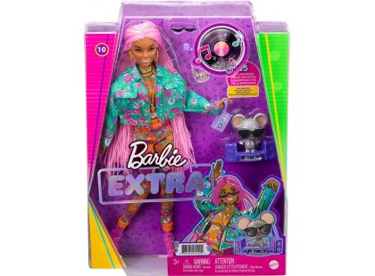 Barbie Extra 30 cm růžové copánky