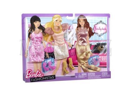 Barbie Fashionistas Relax oblečky - Fialová sada