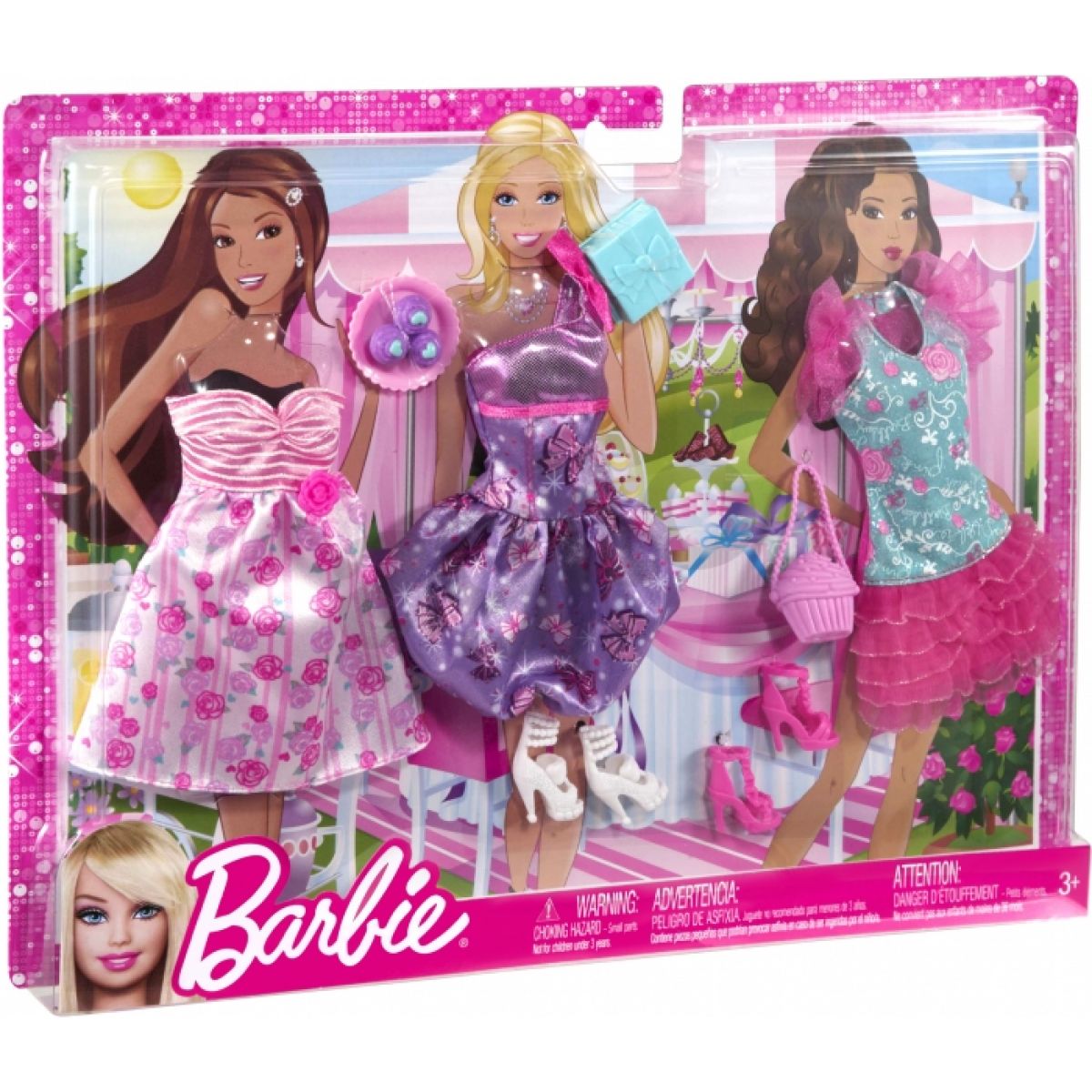 Barbie Fashionistas Relax oblečky - X7854 Růžová
