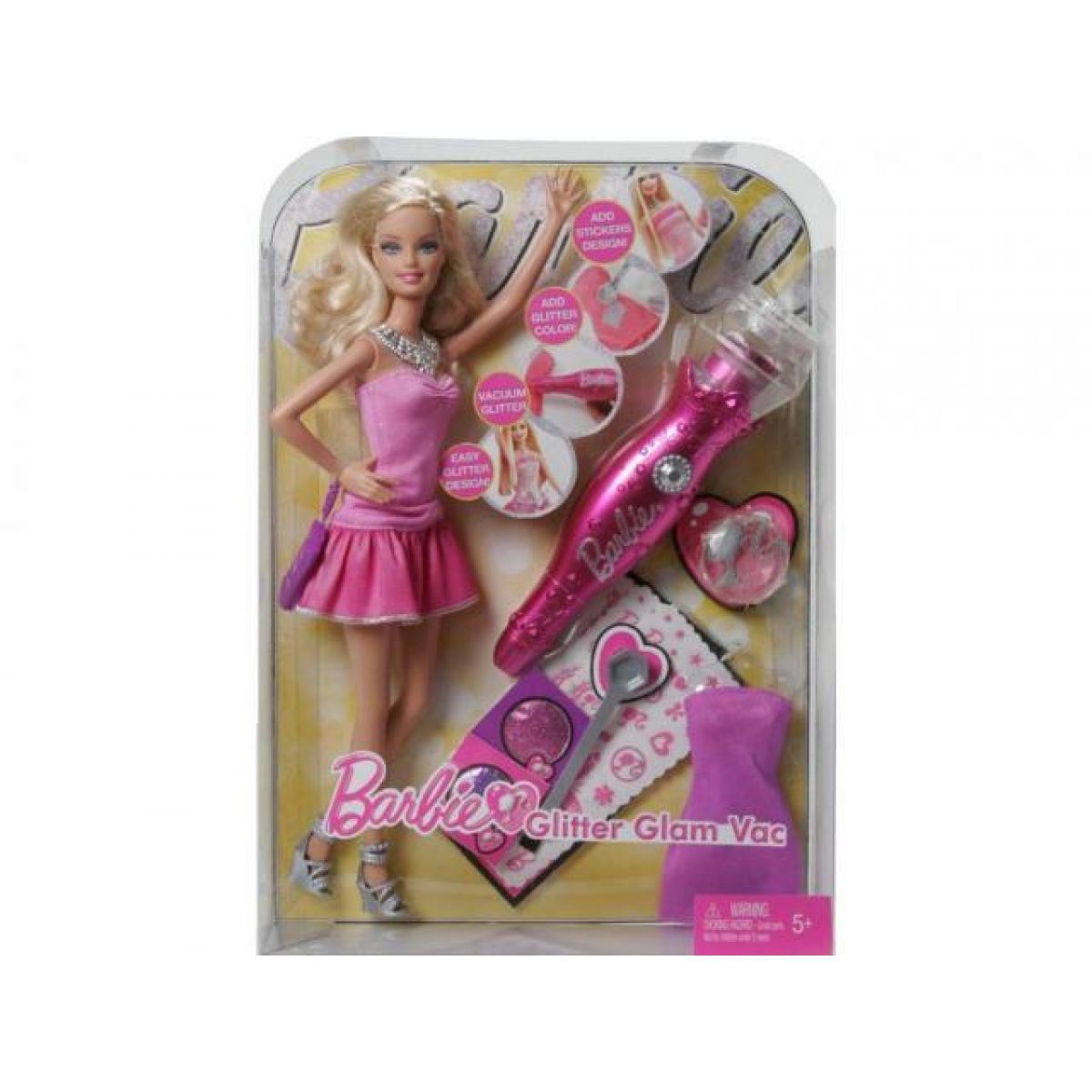 Barbie Habillages Fashion, Glitter Glam Vac - Design Pailleté, 2010. NRFB