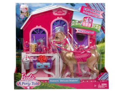 Barbie Hrací set stáj a kůň