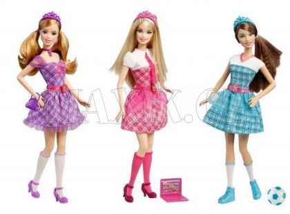 Barbie kamarádky školačky V8700
