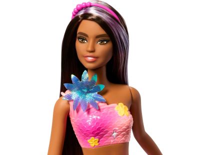 Barbie Kouzelná květinová mořská panna - tmavovláska