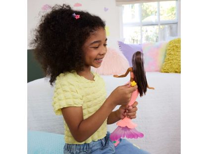 Barbie Kouzelná květinová mořská panna - tmavovláska