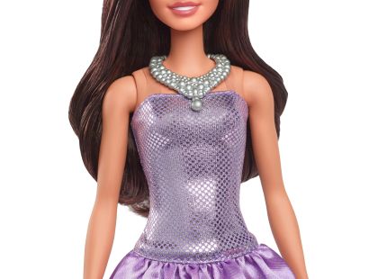 Barbie Modelka - fialové šaty s balonovou sukní