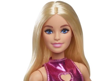 Barbie Modelka - lesklé šaty se srdíčkem