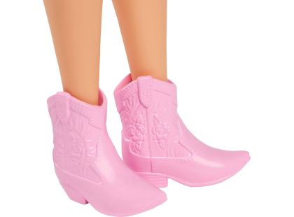 Barbie Modelka - modré šaty s motýlky