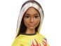 Barbie modelka 30 cm - ohnivé tričko a kostkovaná sukně 4
