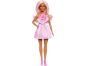 Barbie Modelka - růžové šaty s růží 4