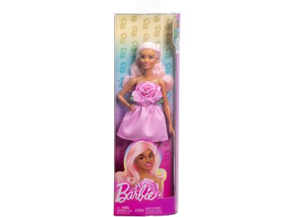 Barbie Modelka - růžové šaty s růží Barbie Modelka - růžové šaty s růží