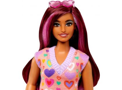 Barbie modelka šaty se sladkými srdíčky