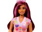 Barbie modelka šaty se sladkými srdíčky 3
