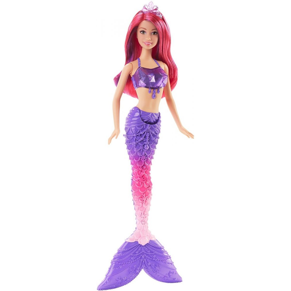 Barbie Mořská panna 34cm - Fialovo-růžové vlasy