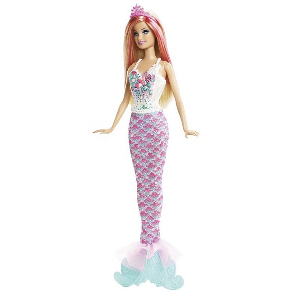 Barbie Mořská panna měnitelné prvky - Blondýnka tyrkysová ploutev