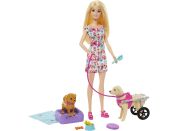 Barbie panenka a pejsek s invalidním vozíčkem
