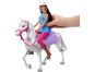 Barbie panenka 30 cm na vyjížďce s koněm 3