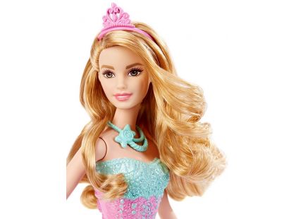 Barbie Panenka princezna - Tyrkysovo-růžové šaty