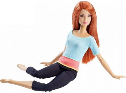 Barbie Panenka v pohybu - Modré triko s oranžovým pruhem