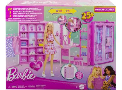 Barbie Šatník snů v pastelových barvách s panenkou