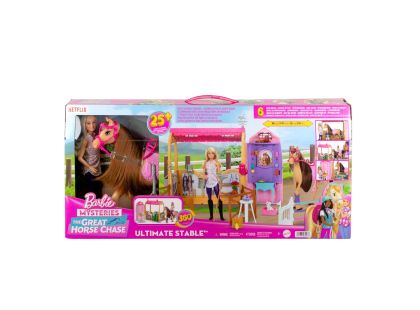 Barbie HXJ44 Stáje s koněm Pepper a panenkou